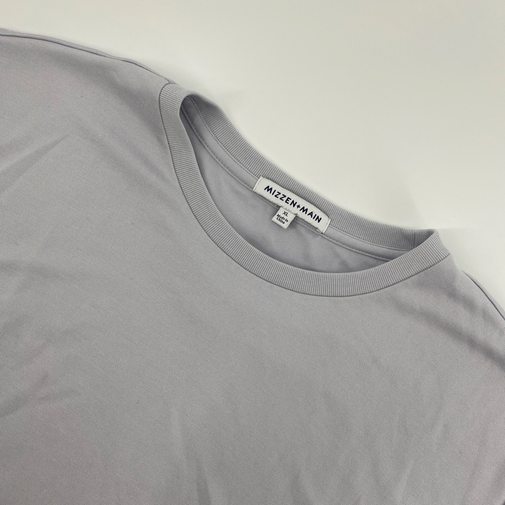 Mizzen Main T Shirt Mens Extra Large Light Purple Gray Modal Athletic Stretch